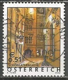 Австрия. Фонарный переулок. Вена. 2002г. Mi#2363.