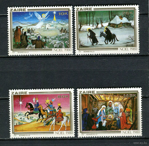 Конго (Заир) - 1980 - Рождество. Искусство - [Mi. 703-706] - полная серия - 4 марки. MNH.  (Лот 45JH)-TG2P27