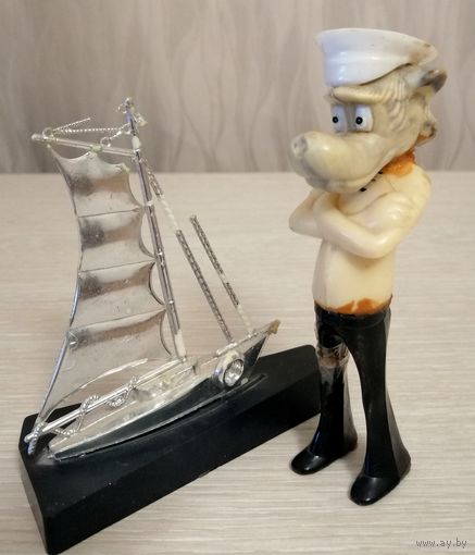 Корабль/Парусник. Волк "Ну, погоди! ". Сувениры СССР (в ремонт или на з/ч). Цена за все.