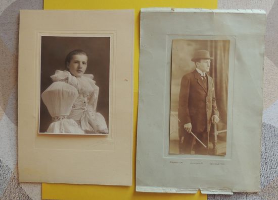 Фото большое "Эмигранты в Канаде", 1920-1930-е гг. (19*9 см, 17*12 см без паспарту), цена за единицу