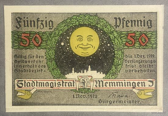 Нотгельд 50 пфеннигов 1918 год. Фридланд. Веймарская республика.