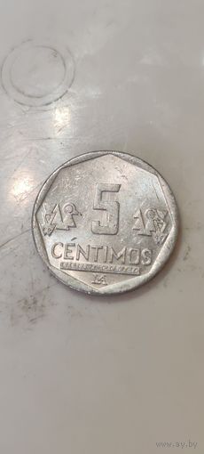 Перу 5 сентимос 2014