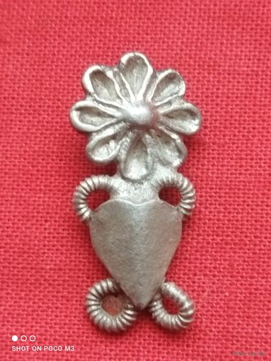 Серебро,Застёжка кафтанная,старая