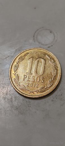Чили 10 песос 2012