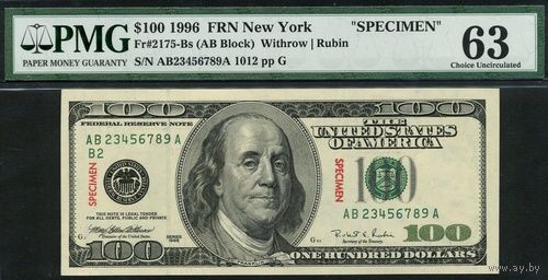 US dollars specimens/образцы
