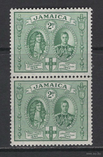Ямайка 1945** Конституция Король Георг VI сцепка Mi#137с