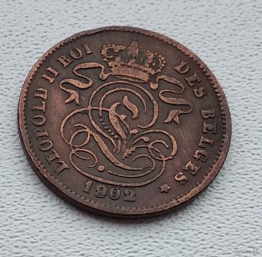 Бельгия 2 сантима, 1902 'DES BELGES' 3-14-41