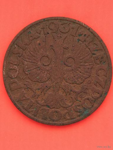 5 грошей 1931 г. без мц. Редкий год.(1)