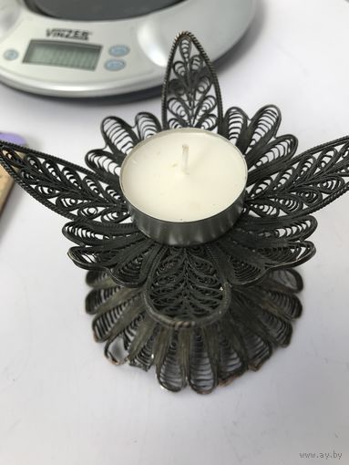Подсвечник Скань Посеребрение