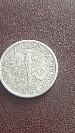 ПОЛЬША 2 злотых 1958 года
