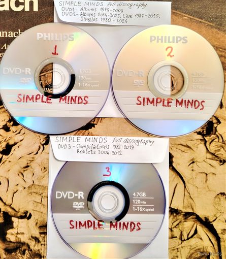 DVD MP3 полная дискография SIMPLE MINDS (Synthpop, New wave, Pop-rock, Alternative rock, Post-punk) - 3 DVD