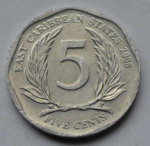 Восточные Карибы, 5 центов 2008 г.