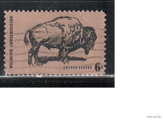 США-1970, (Мих.1004) , гаш. , Фауна, Бизон(одиночка)