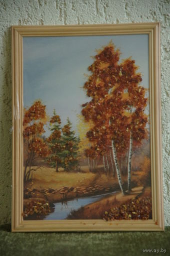 Картина из янтаря  ( 23,5 х 32,5 см )