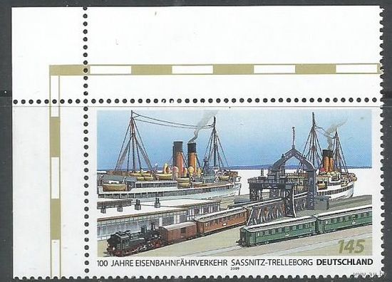 Германия. 100 лет ж/дорожному соединению Засниц-Треллеборг. 2009г. Mi#2746.
