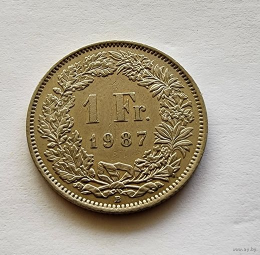 Швейцария 1 франк, 1987