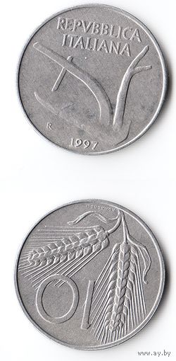 10 лир Италия 1997 года
