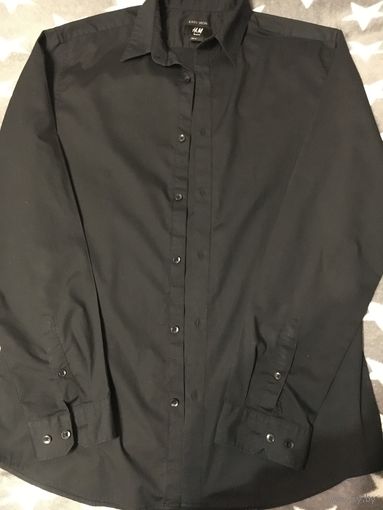 Рубашка H&M мужская черная