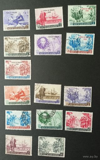 Сан Марино 1952 Колумб 2 серии