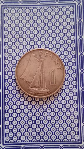 Гамбия 1 пенни 1966 парусник
