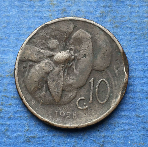 Италия 10 чентезимо 1928
