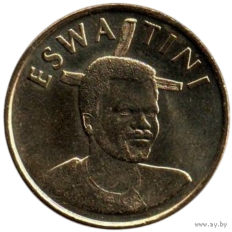 Королевство Эсватини. 5 эмалагени 2021. Unc. Слон. Лев. Новое название государства- ESWATINI