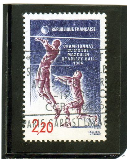 Франция. Ми-2550. Чемпионат мира по волейболу (мужчины).1986.