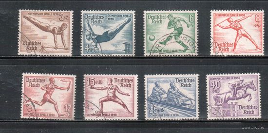 Германия(Рейх)-1936,(Мих.606-616)  гаш. ,  Спорт,  ОИ-1936 (полная серия)