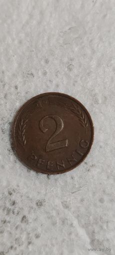 Германия 2 пфенниг 1964