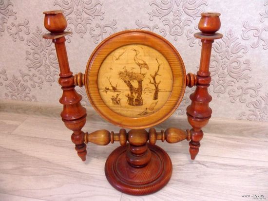 Настольное зеркало - ручная работа, Украина. Наружный размер 20 на 30 см.