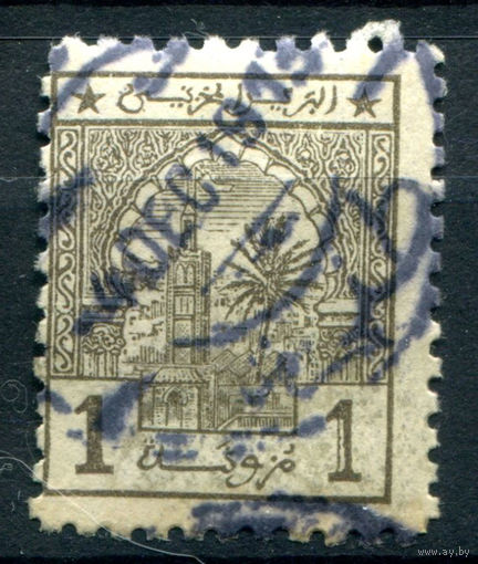 Французские колонии - Марокко - 1912г. - мечеть, 1 с - 1 марка - гашёная [Mi 1]. #4-W1-127-A-1