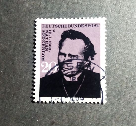 Марка Германия 1966 год Натан Сёдерблум