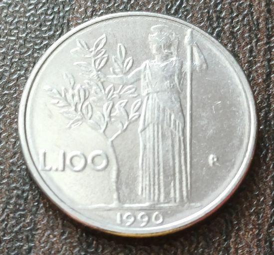 Италия 100 лир, 1990    ( 1-4-3 )