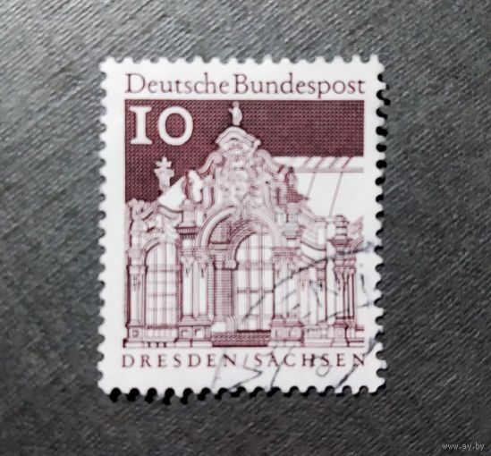 Марка Германия 1966 год Архитектура