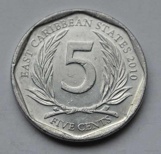 Восточные Карибы, 5 центов 2010 г.