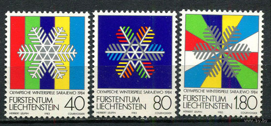 Лихтенштейн - 1983 - Зимние олимпийские игры - [Mi. 834-836] - полная серия - 3 марки. MNH.  (Лот 94Gd)-T2P21