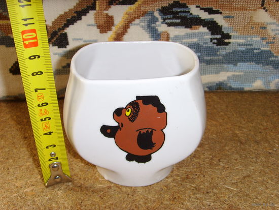 Карандашница . Вазочка . Винни - Пух . МФФЗ . Минский фарфоровый завод