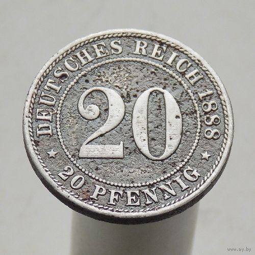 Германия 20 пфеннигов 1888 А