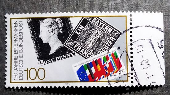 Марка Германия 1990 год 150 лет почтовой марке