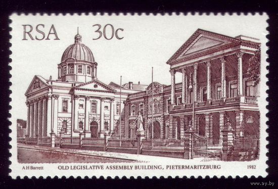 1 марка 1982 год ЮАР Архитектура 614