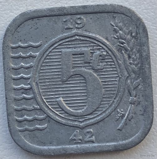 Нидерланды 5 центов 1942 г.