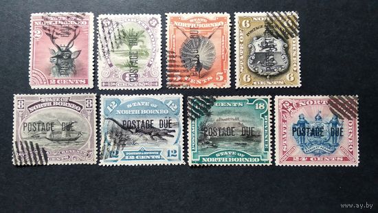 Великобритания. Северное Борнео\380с\ 1895. фауна герб. Порто