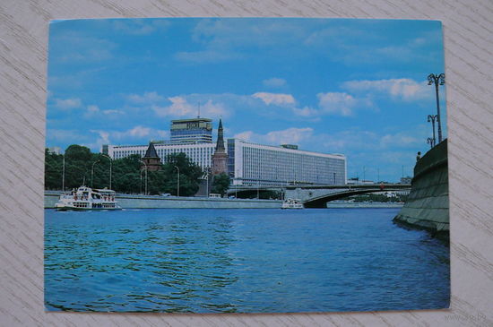 Москва. Гостиница Россия; чистая, рекламная открытка, Аэрофлот, символ Олимпиады-80.