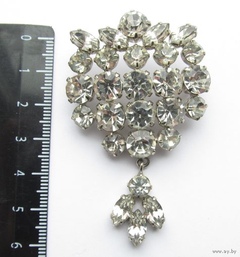 Все лоты с рубля.Большая винтажная брошь,Чехословакия.