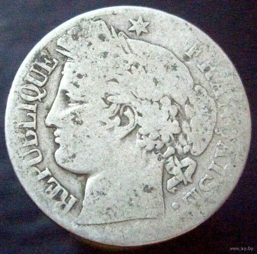 1 франк периода 1871,1872 (2) серебро