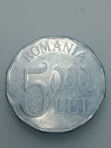 Румыния 5000 леев 2002 года .