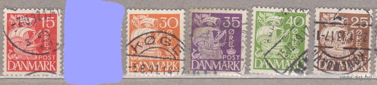 Флот корабли парусник 1937 год Дания лот 7