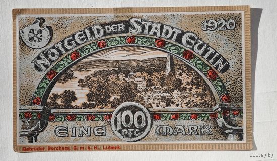 1920 год 100 пфеннигов  Германия