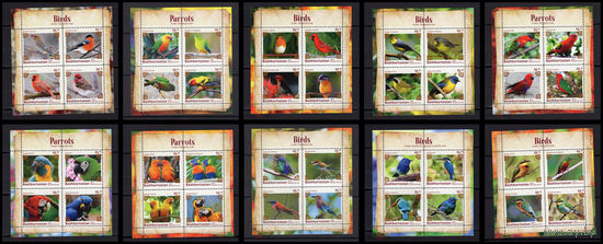 СЕРИЯ Блоков птицы  фауна MNH