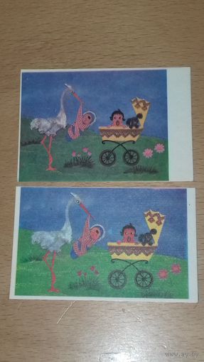 Календарики 1982, 1985 Грузия. Детство. 2 шт. одним лотом